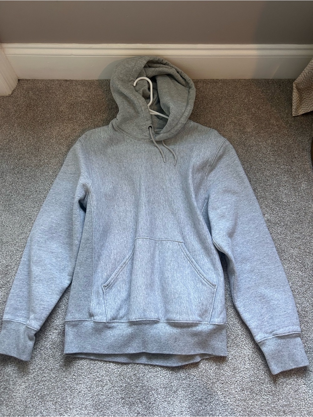 J. Crew Men's Light Gray Pullover Hoodie